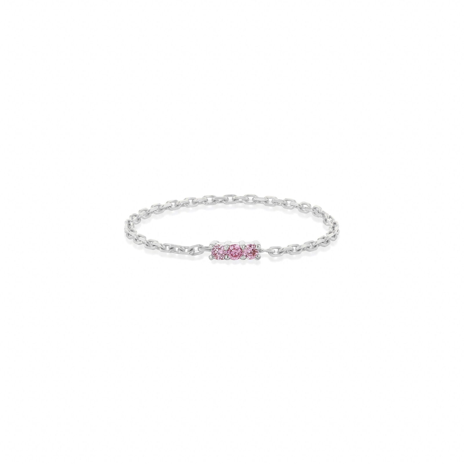 Eclipse Diamond Chain Ring (Pink Diamonds)