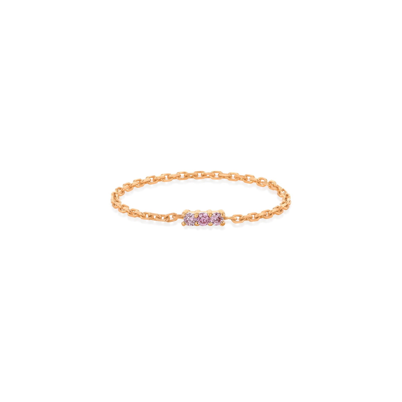 Eclipse Diamond Chain Ring (Pink Diamonds)