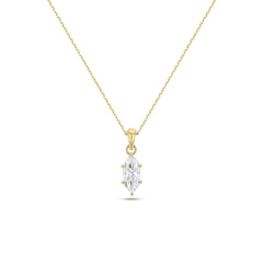 Marquise Diamond Solitaire Necklace (Certified)