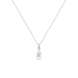 Pear Shape Diamond Solitaire Necklace (Certified)