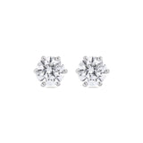 Round Brilliant Diamond Earrings (Certified) - Martini Setting