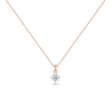 Round Brilliant Solitaire Necklace (Certified)