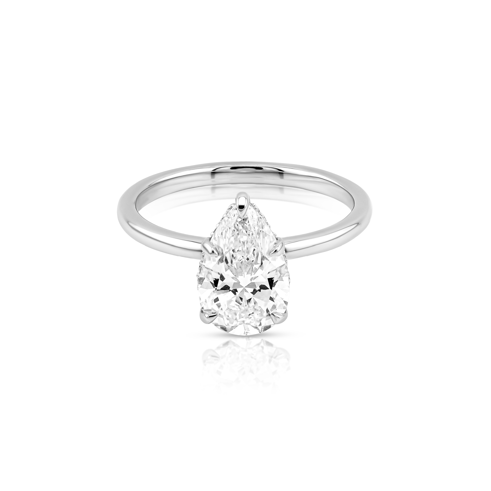 Eterna Pear Shape Diamond Engagement Ring