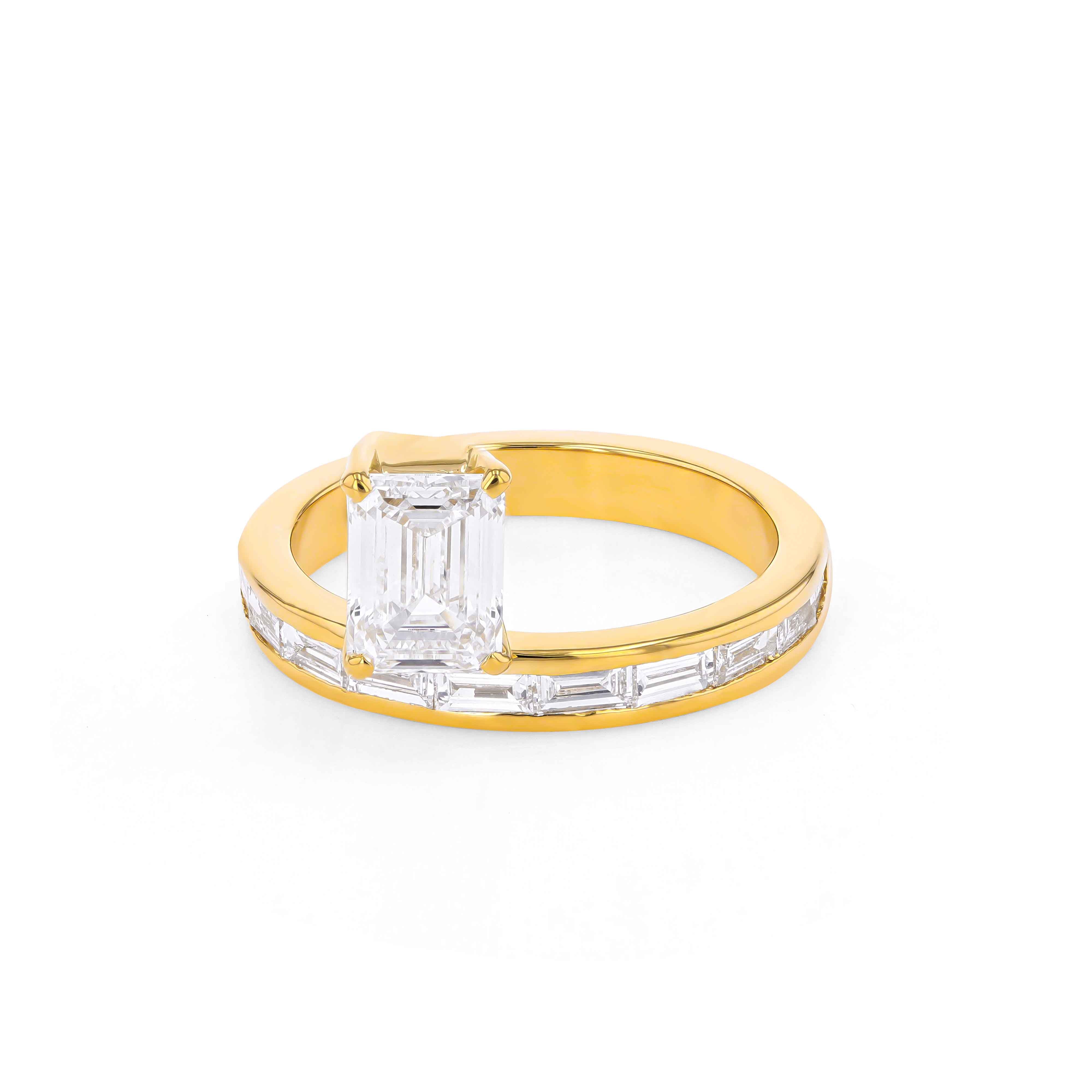 Lumine Baguette Diamond Engagement Ring