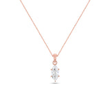 Marquise Diamond Solitaire Necklace (Certified)