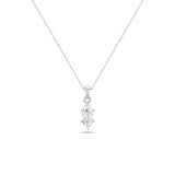 Marquise Diamond Solitaire Necklace (Certified)