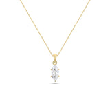 Marquise Diamond Solitaire Necklace (Certified)