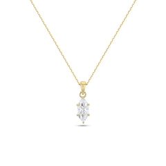 Marquise Diamond Solitaire Necklace (Certified)