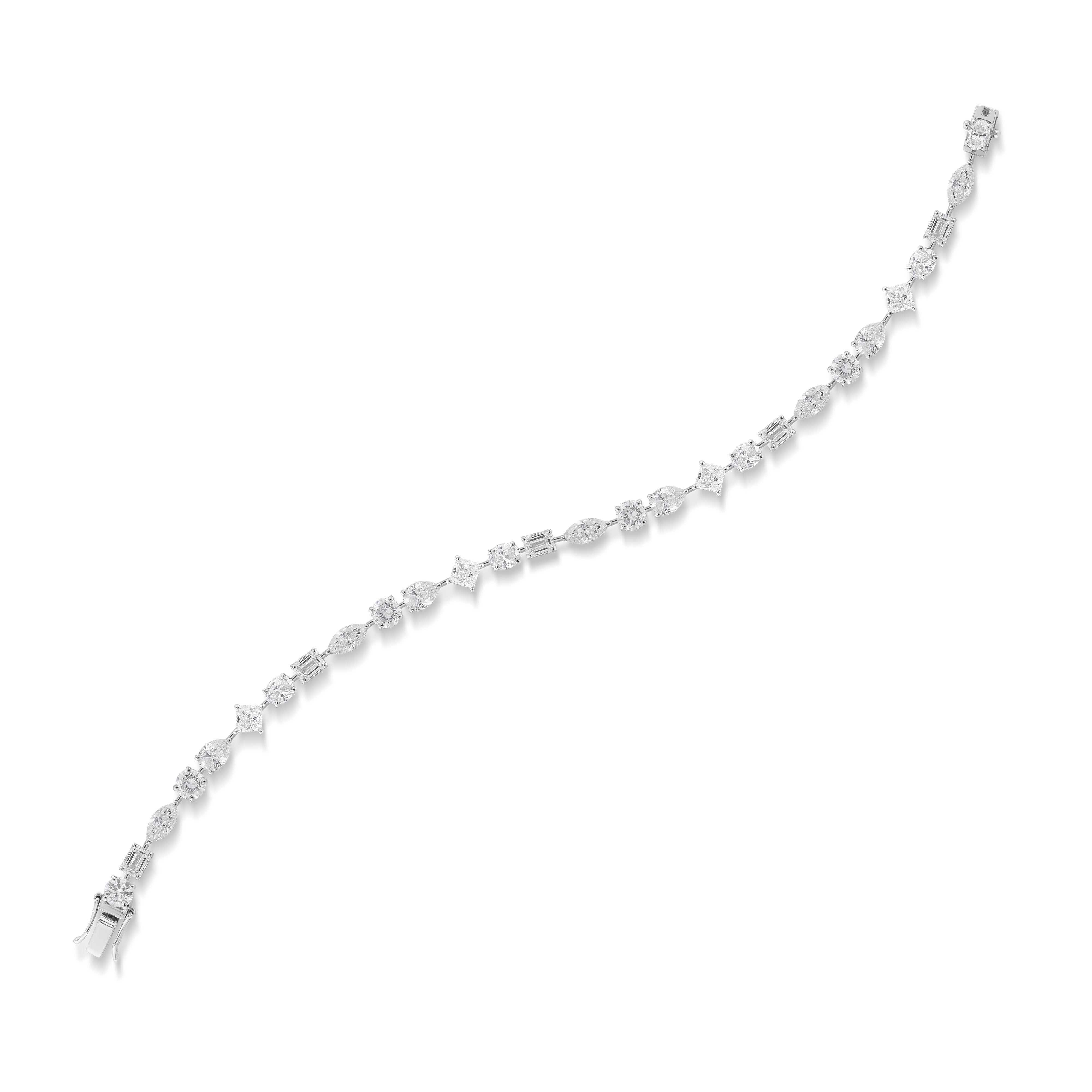 Multishape Lab Diamond Tennis Bracelet (Certified)