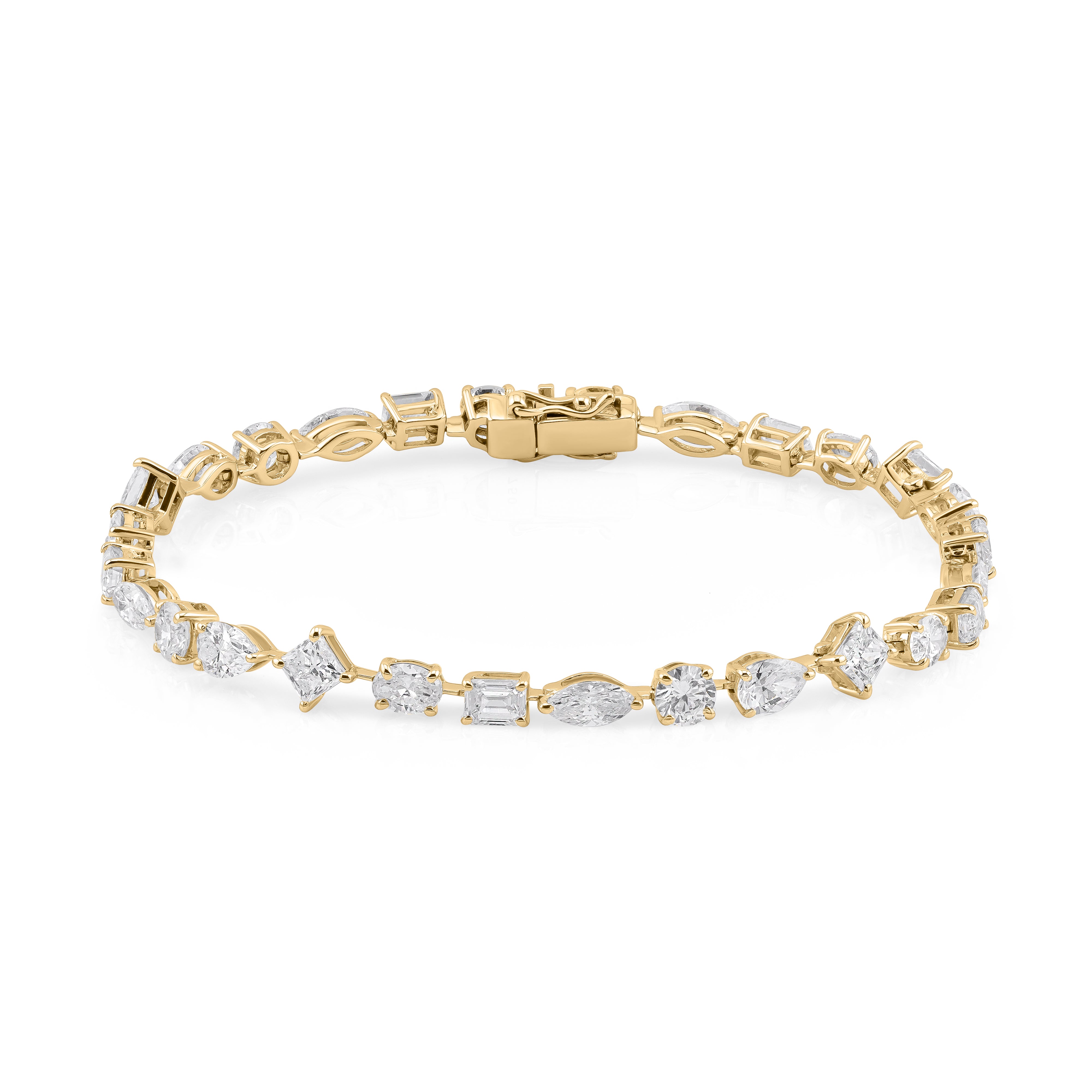 Multishape Lab Diamond Tennis Bracelet (Certified)