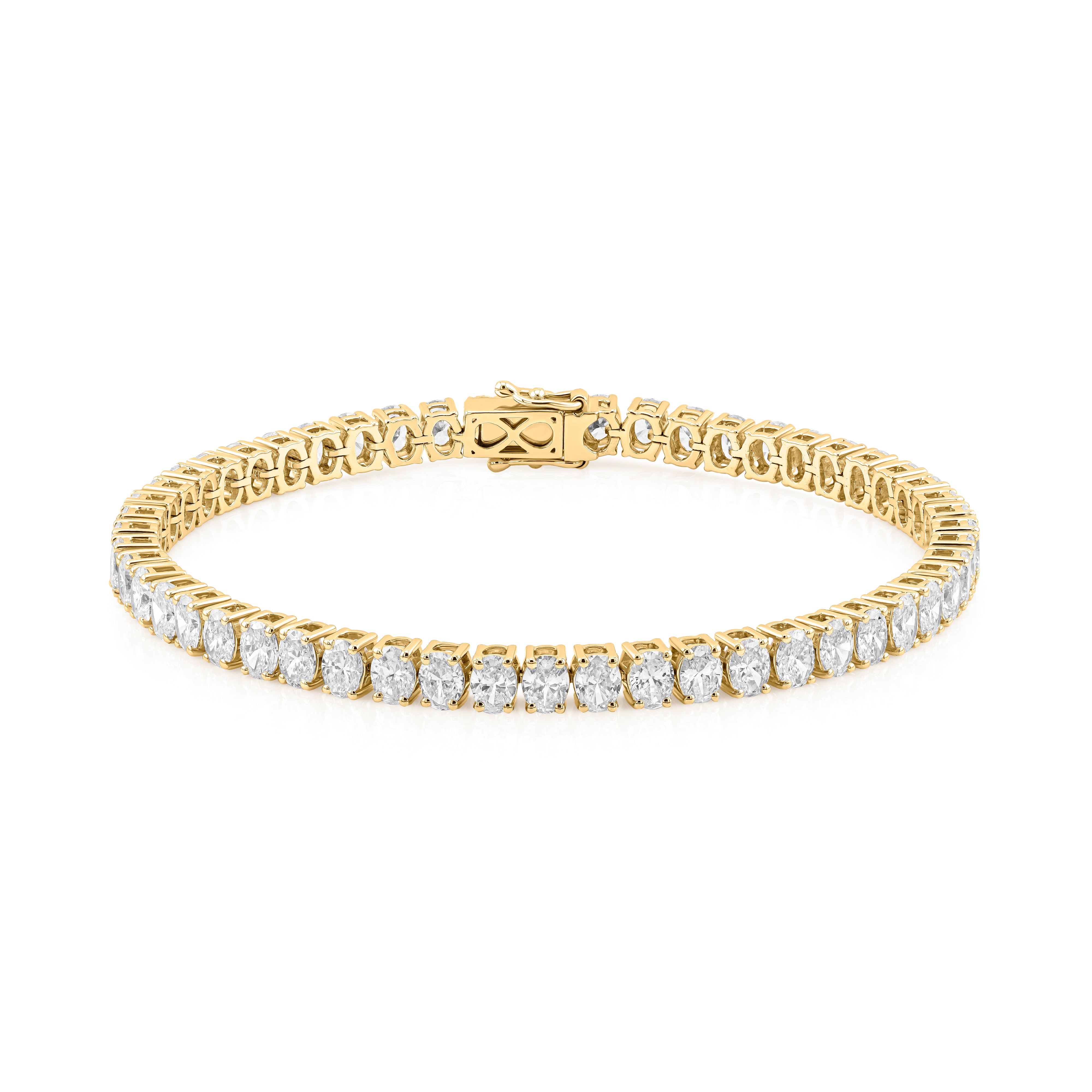 Oval Cut Lab Diamond Tennis Bracelet