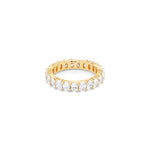 Oval Eternity Diamond Ring - Lab Grown Diamonds - 18K Gold