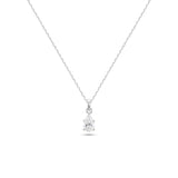 Pear Shape Diamond Solitaire Necklace (Certified)