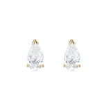 Pear Shape Diamond Earrings - Lab Grown Diamonds - 18K Gold