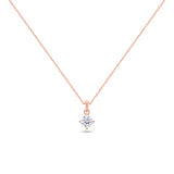 Round Brilliant Solitaire Necklace (Certified)