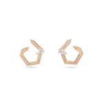 Hexad Diamond Earrings in Rose Gold