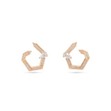 Hexad Diamond Earrings in Rose Gold