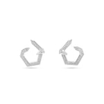 Hexad Diamond Earrings in White Gold