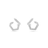 Hexad Diamond Earrings in White Gold