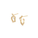 Hexad Diamond Earrings in Yellow Gold