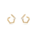 Hexad Diamond Earrings in Yellow Gold