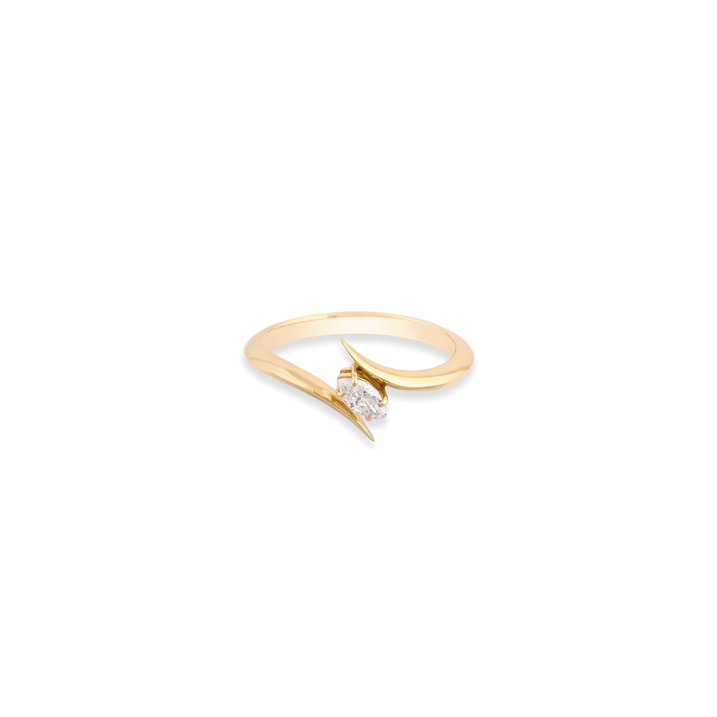 Ivy Marquise Diamond Ring in Yellow Gold