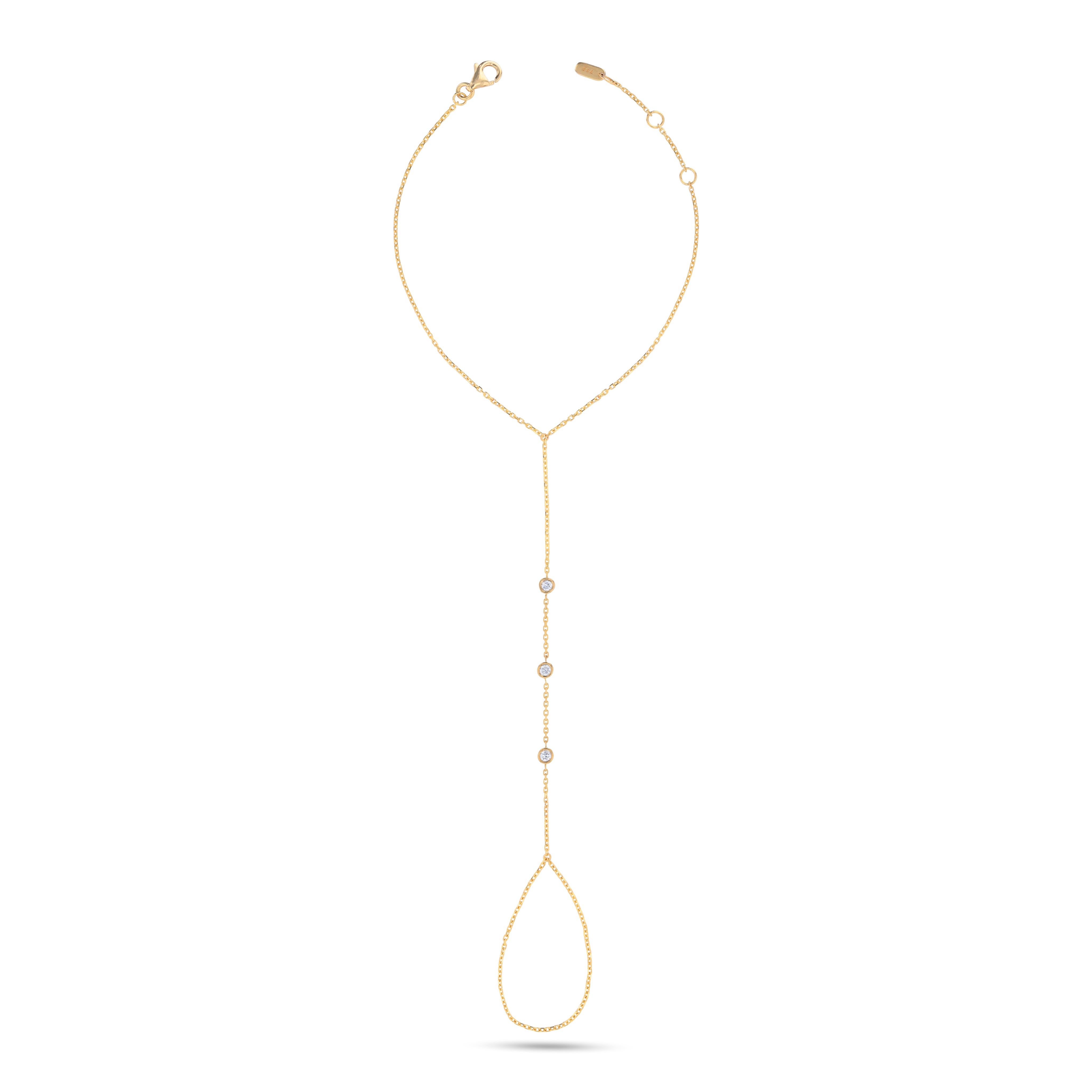 Leena Diamond Hand Chain in 18K Yellow Gold