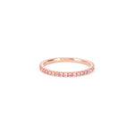 Skinny Diamond Eternity Ring with Pink Diamonds in Rose Gold