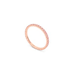 Skinny Diamond Eternity Ring with Pink Diamonds in Rose Gold