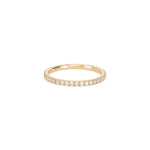 Skinny Diamond Eternity Ring with White Diamonds in Yellow Gold