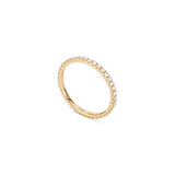 Skinny Diamond Eternity Ring with White Diamonds in Yellow Gold