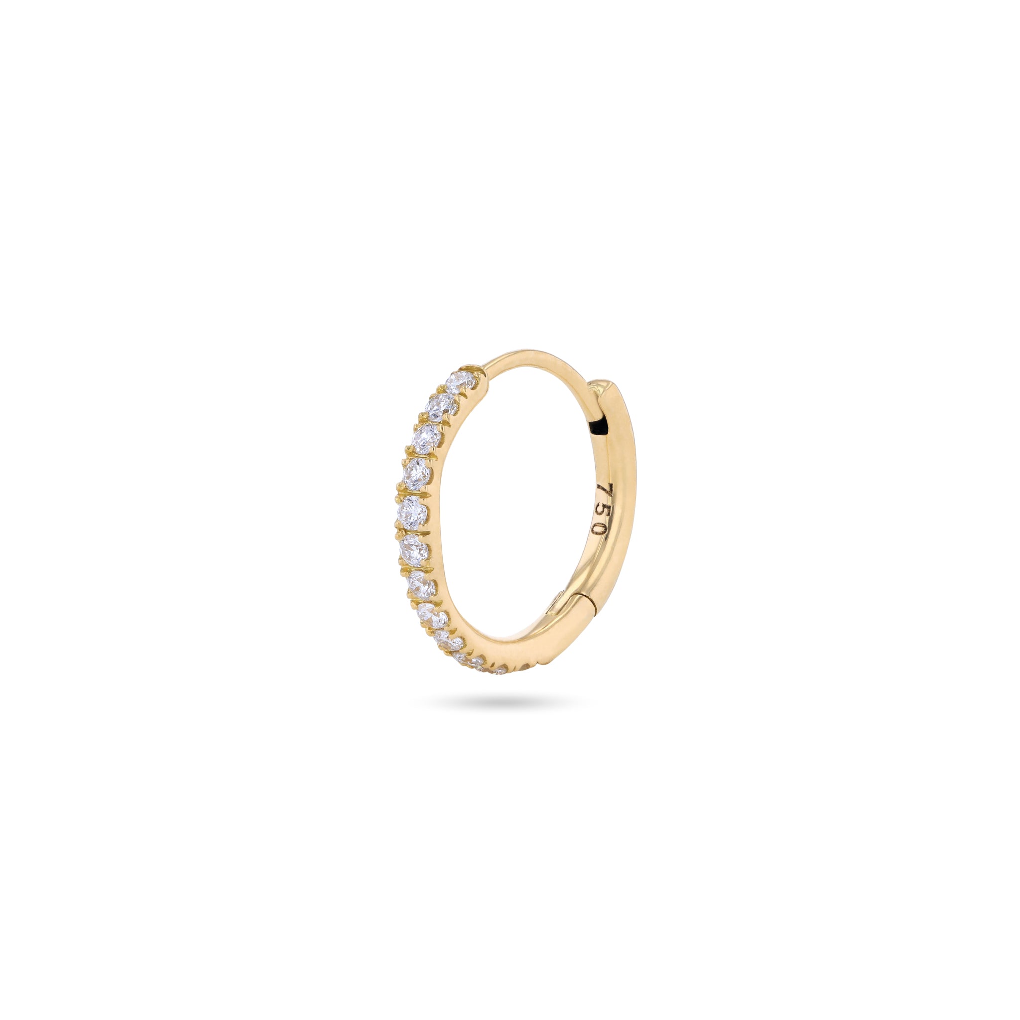 Sofia Diamond Pave Huggies in 18K Yellow Gold